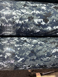 Navy Blue NWU Digital NyCo Camo Ripstop Fabric 60”  20-yard Cut
