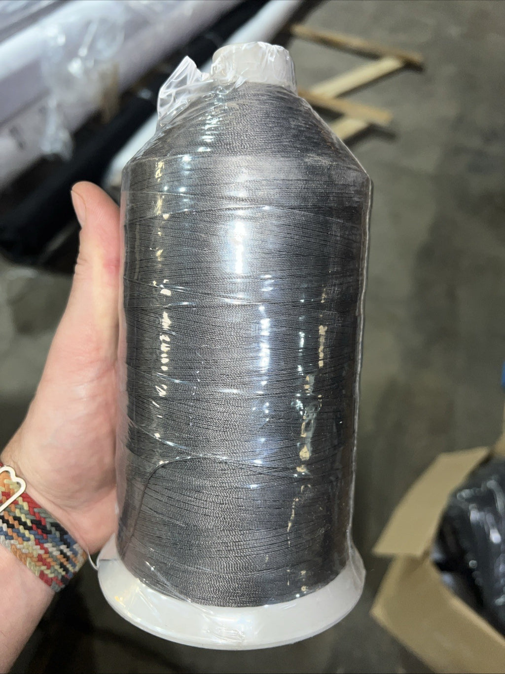 Medium Flint Grey Color Nylon Thread 32 Oz Made in USA by A&E T135 Bonded Nylon