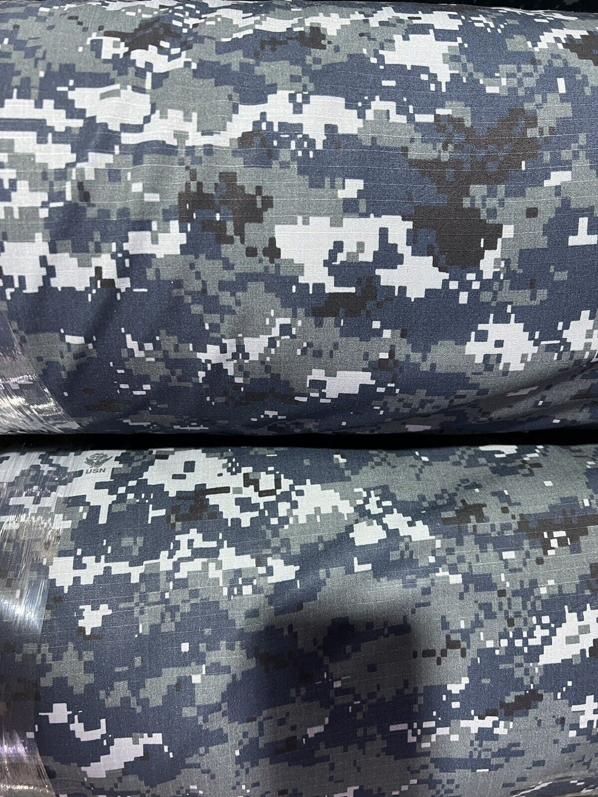 Navy Blue NWU Digital NyCo Camo Ripstop Fabric 60”  20-yard Cut