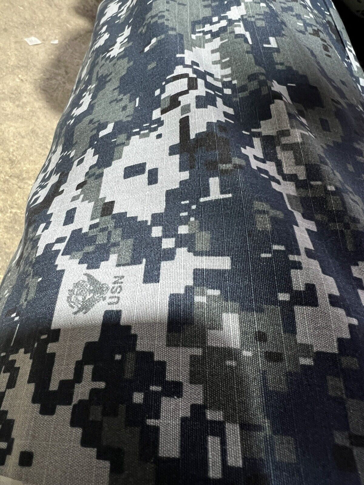 Navy Blue NWU Digital NyCo Camo Ripstop Fabric 60”  20-yard Cut