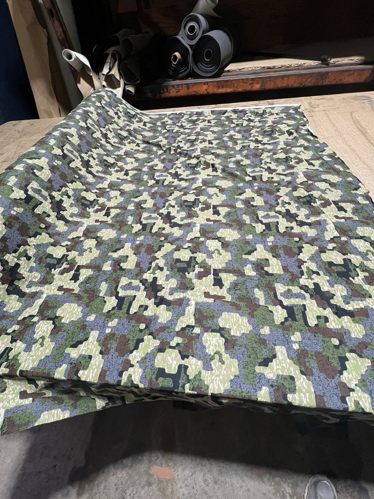 Forloh Deep Cover Camo Camouflage Taffeta Spandex Camo Polyester Fabric 60”