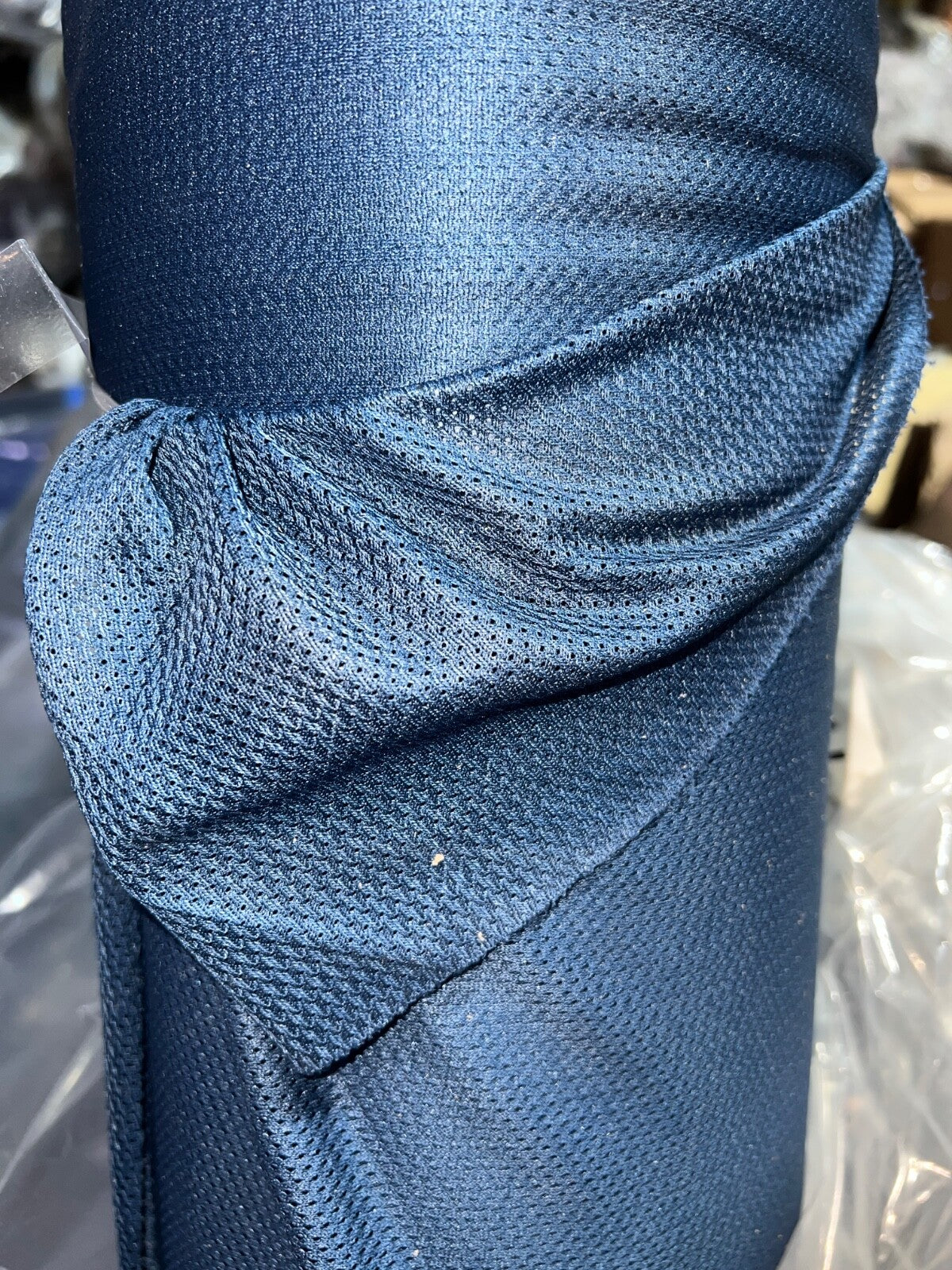 Apex Mills X97AA Mesh Fabric Air Force Blue 100% Poly 62” Breathable 10yd cut