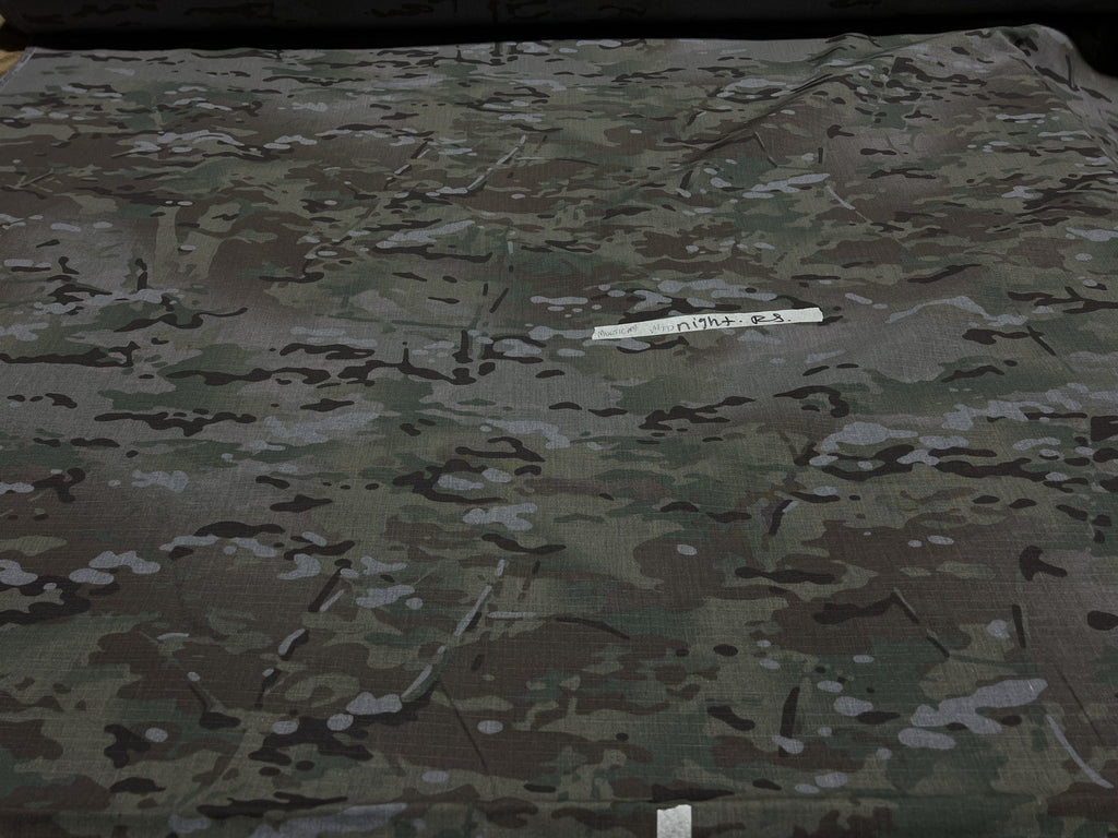 Multicam Night Camo NYCO Ripstop Fabric – 65” Wide, Military Spec 10 Yard Cut
