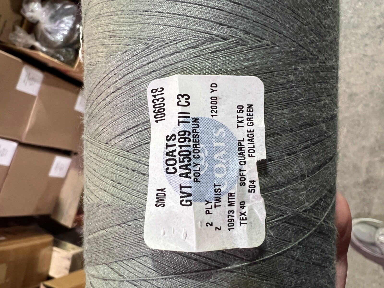 Coats GVT AA50199 Poly Corespun Thread – Foliage Green TKT 50 TEX 40 Military US