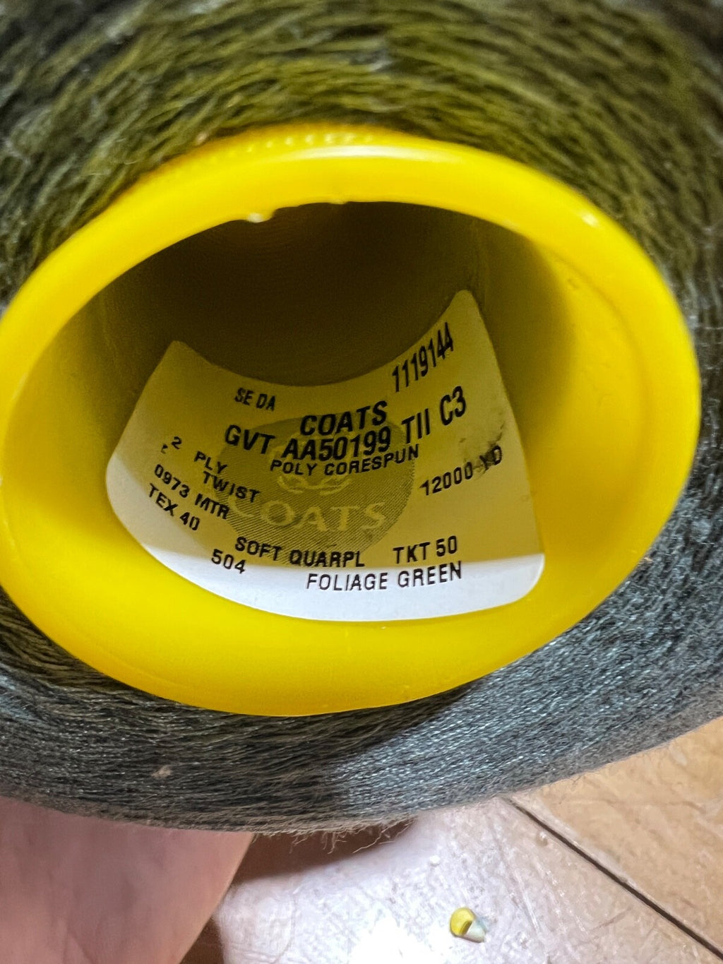 Coats GVT AA50199 Poly Corespun Thread – Foliage Green TKT 50 TEX 40 Military US