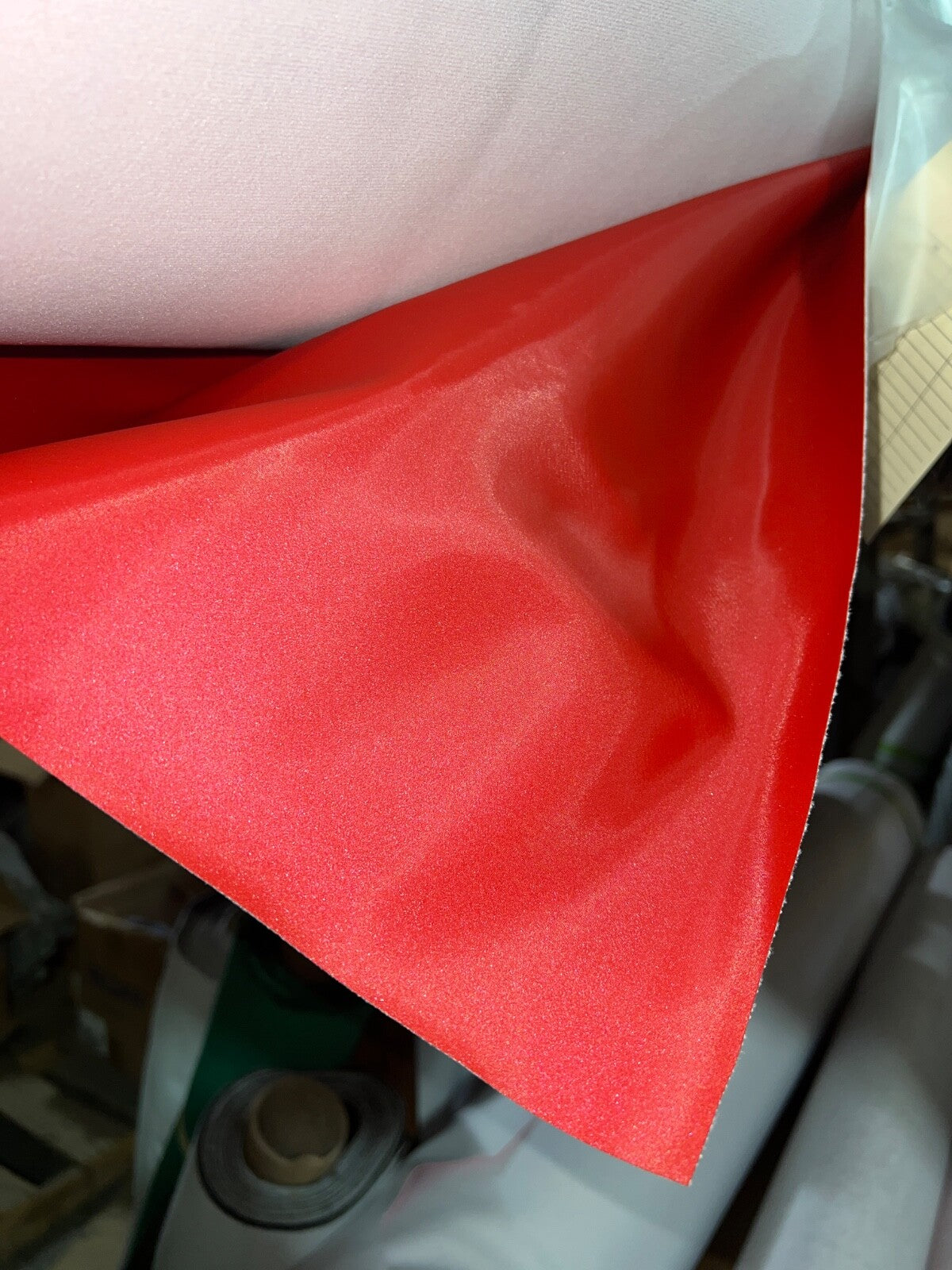 Red Glitter Shine Vinyl Fabric by The Yard DIY Upholster