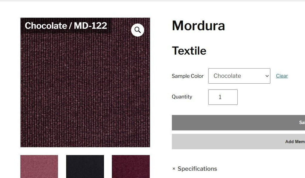 Morburn Mordura Chocolate Brown MD-122 Automotive and Truck Seat Material 20-yds