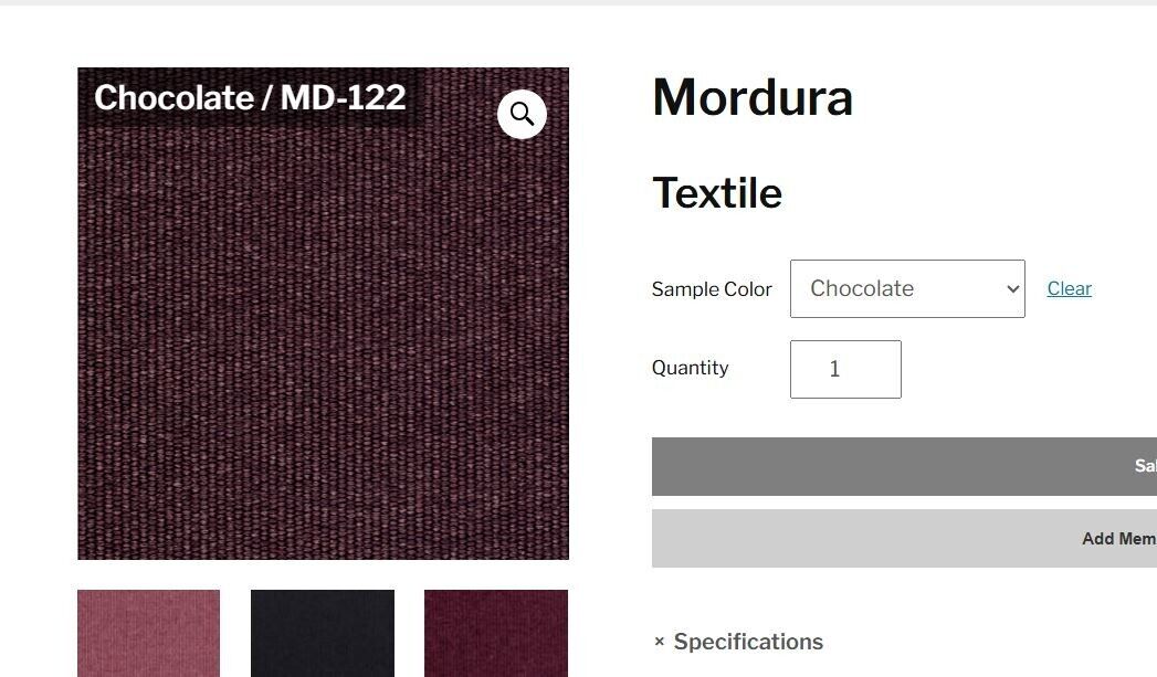 Morburn Mordura Chocolate Brown MD-122 Automotive and Truck Seat Material 20-yds