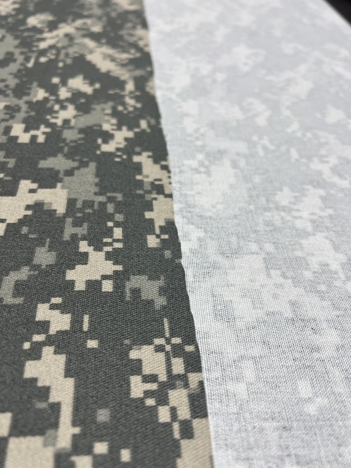 ACU Digital Camo Poly Cotton Camouflage Twill Fabric 60” 50 YARD ROLL