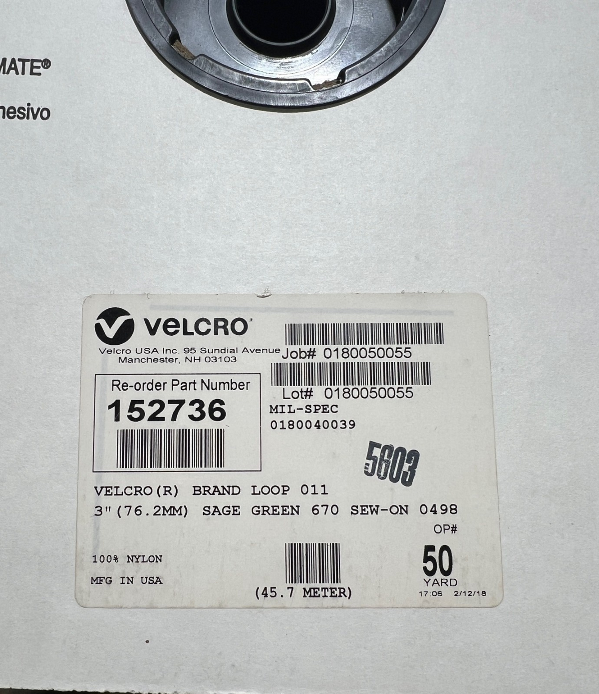 3in Velcro® Brand MIL-SPEC SEW-ON TYPE Loop Perfect For All Sewing Needs BTY