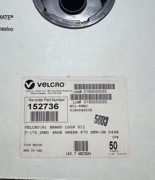 3in Velcro® Brand MIL-SPEC SEW-ON TYPE Loop Perfect For All Sewing Needs BTY