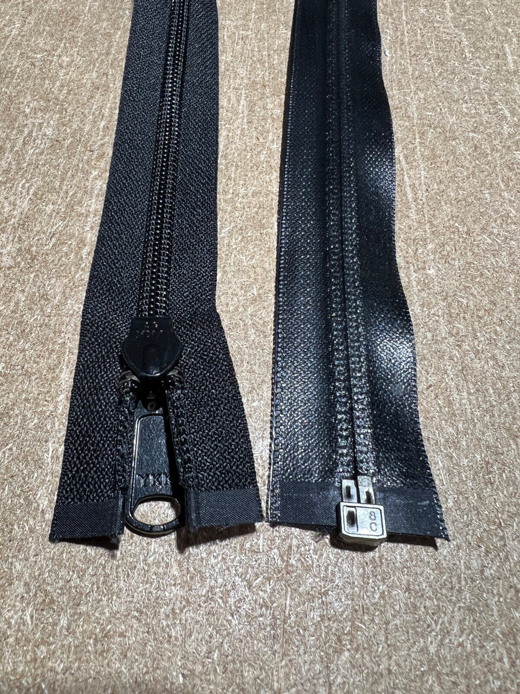 YKK #5 Reversible Coil Zippers–Black, Coyote Tan, Sage Green–Mil-Spec USA Bulk