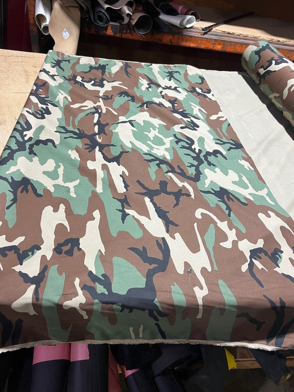 Woodland Camo 100% Cotton Twill Fabric 63" Military Reactive Print BTY