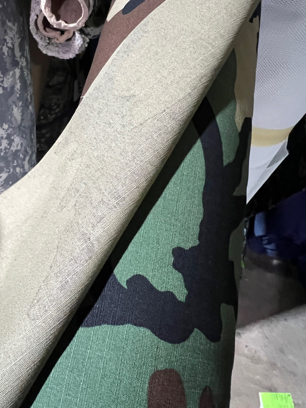 Woodland Camo 100% Cotton Ripstop Fabric 63" Military Reactive Print BTY