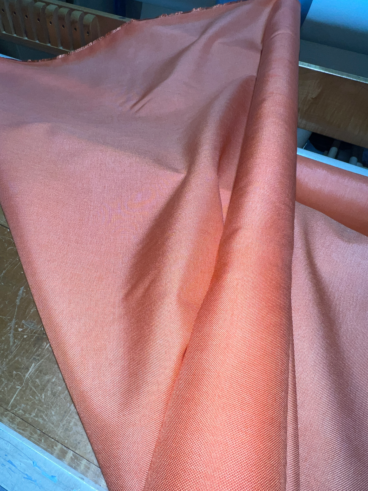 Light Orange 200D Waterproof Coated  60" Nylon Fabric Mid-weight