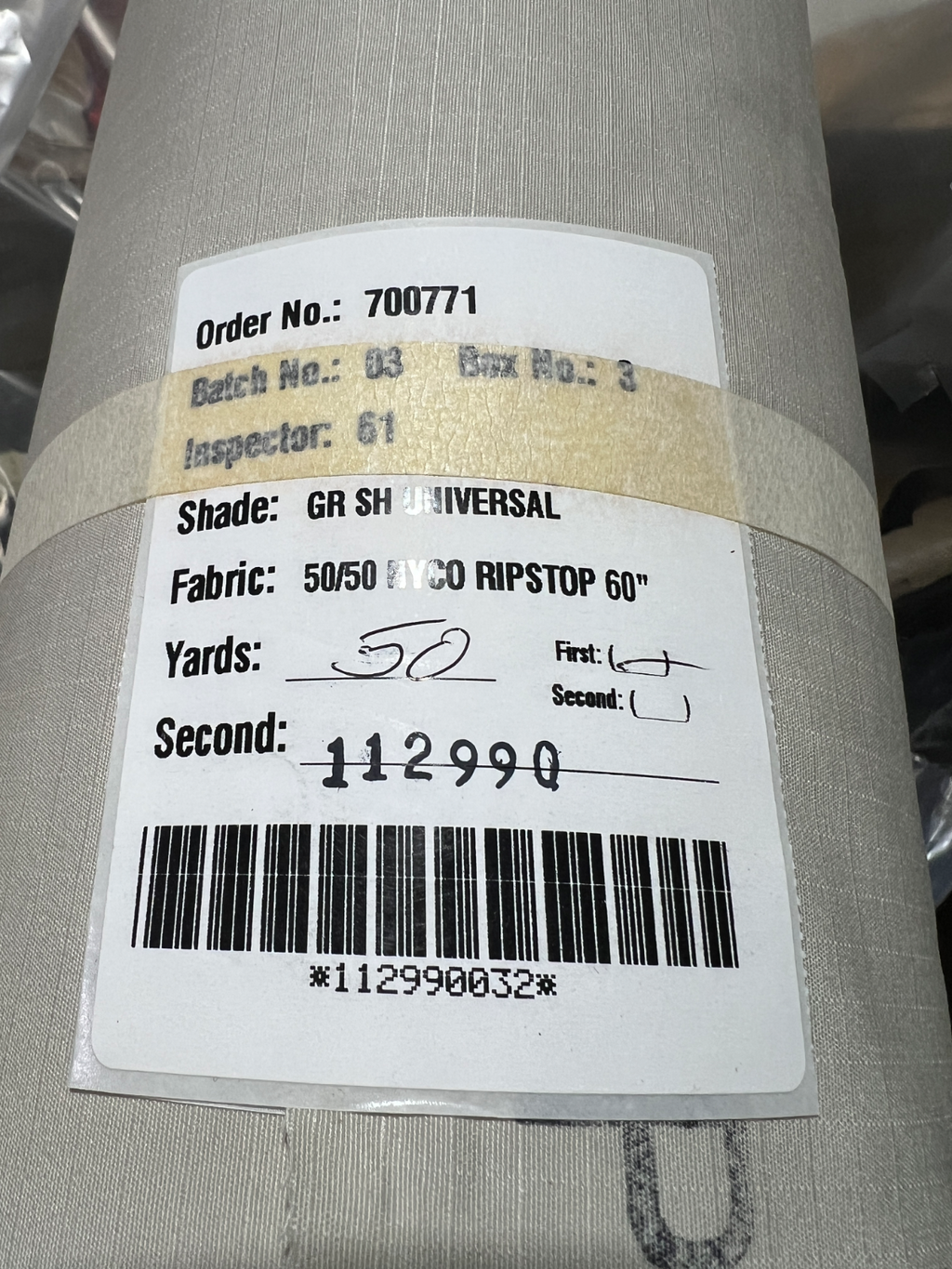 Light Gray Universal NyCo Ripstop Military Fabric 60”