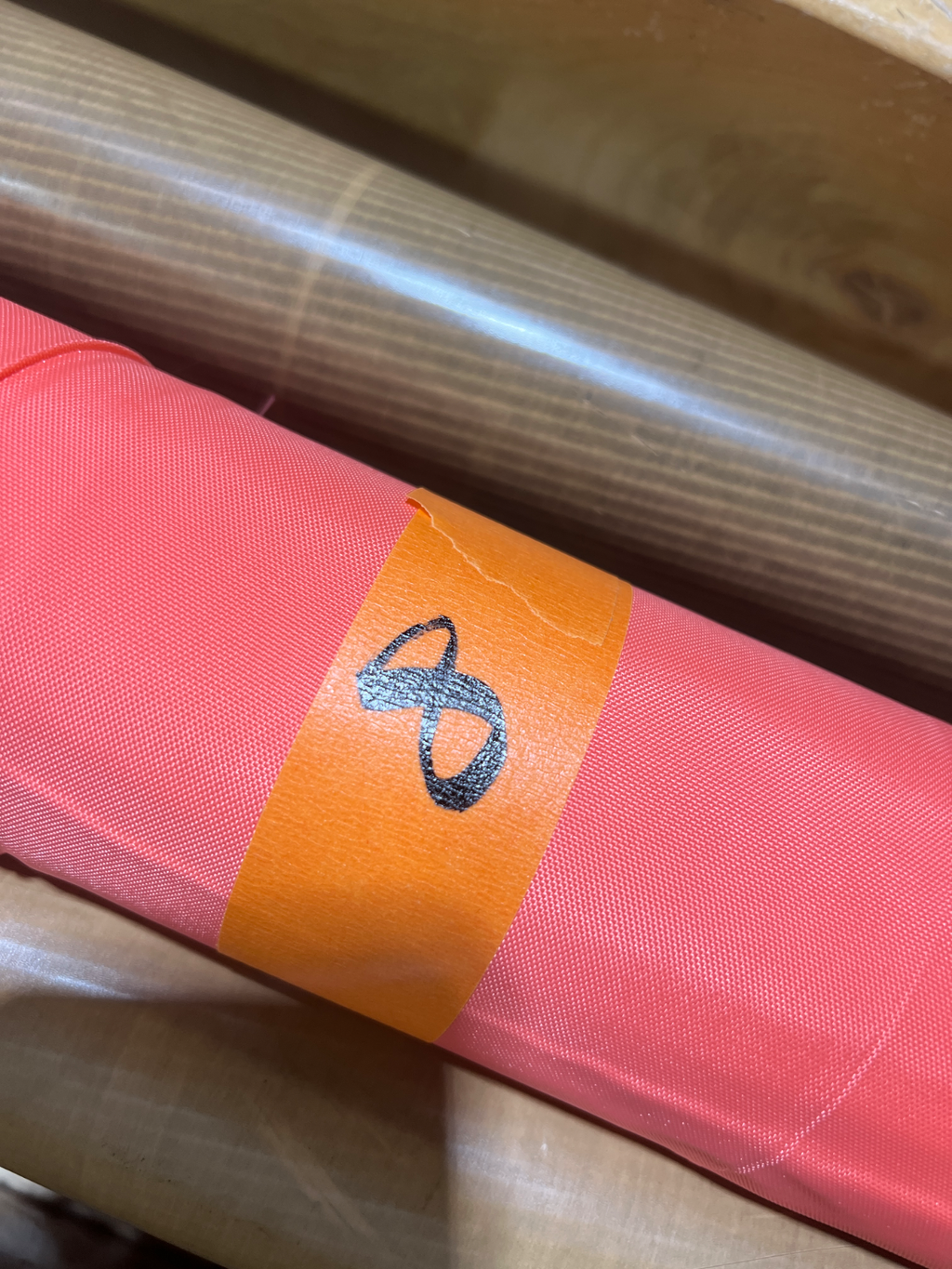 Light Orange 200D Waterproof Coated  60" Nylon Fabric Mid-weight
