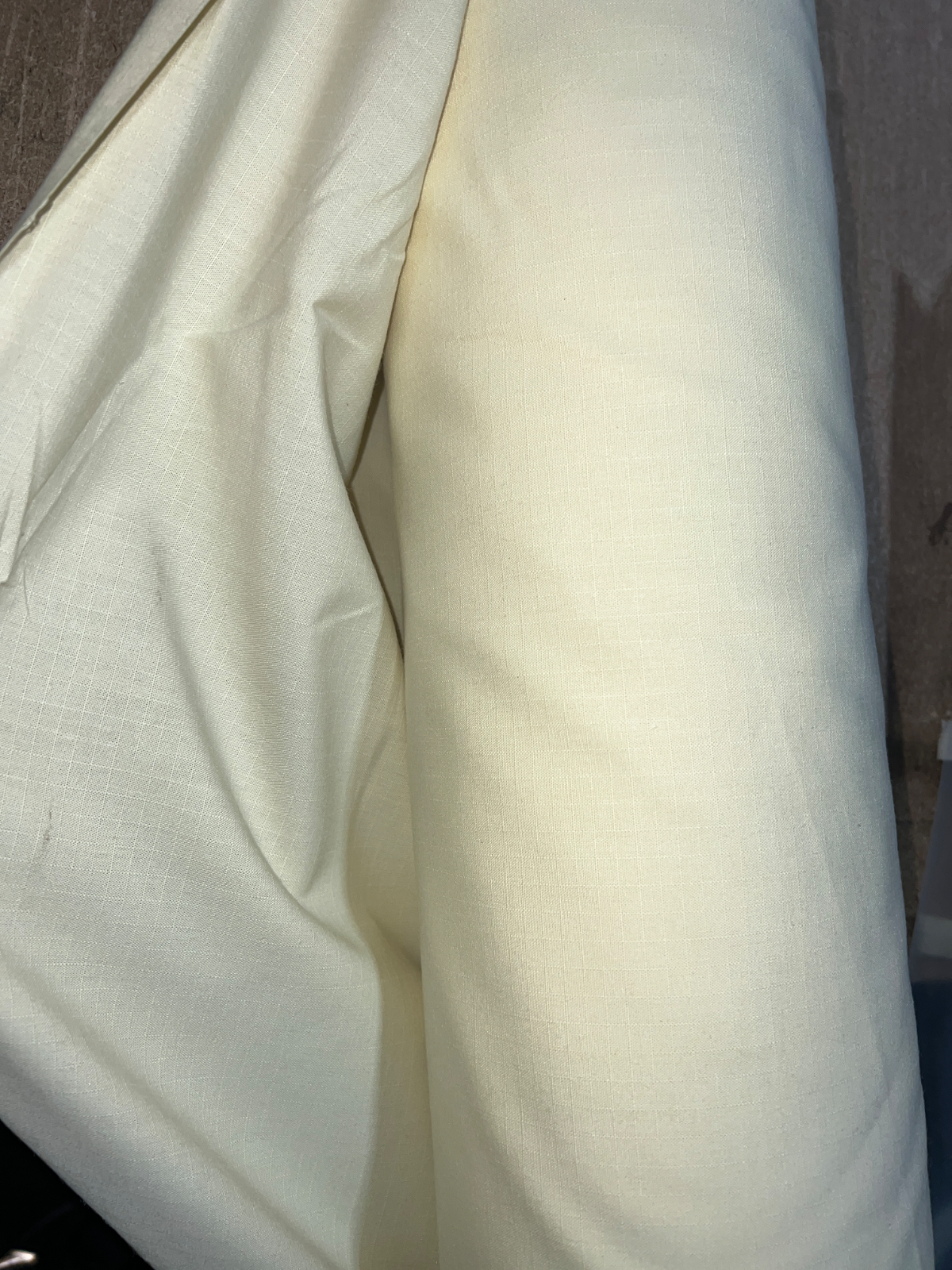 Off White Cream NyCo Ripstop Wrinkle Military Fabric 64”