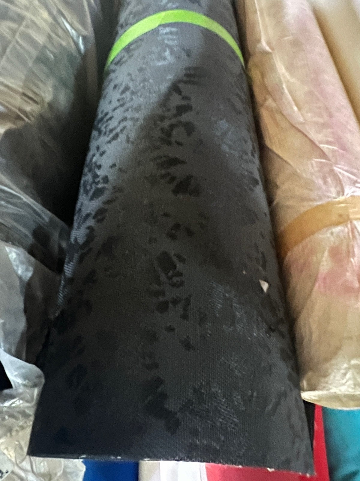 Black Textilene Floral Mesh Outdoor Seating Replacement Fabric