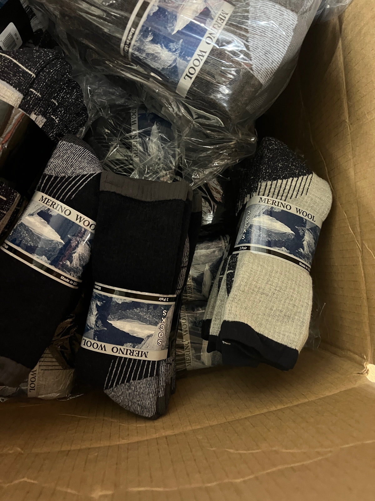 72% Merino Wool Men's MADE IN THE USA WARM HD Thick Hiking Socks 3 Pair Sz 10-13