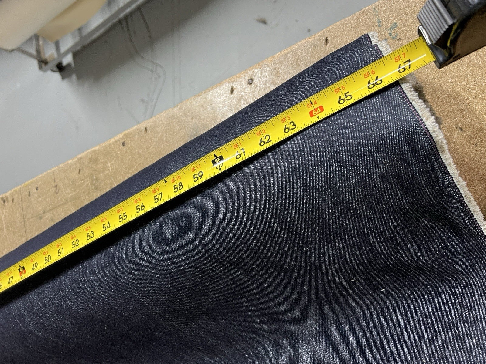 Dark Blue Brushed Denim 100% Cotton Canvas 10 oz Fabric 66” Wide Premium by yard