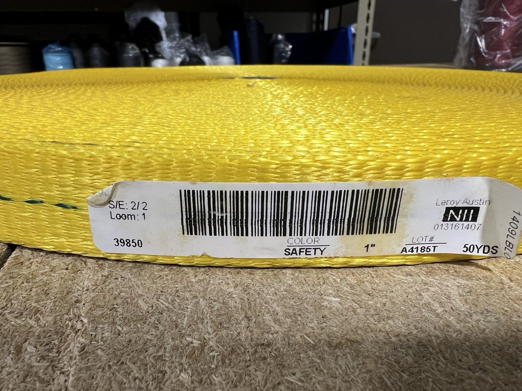 1” Heavy-Weight Industrial Webbing – Safety Yellow – 5 Yard– New Surplus