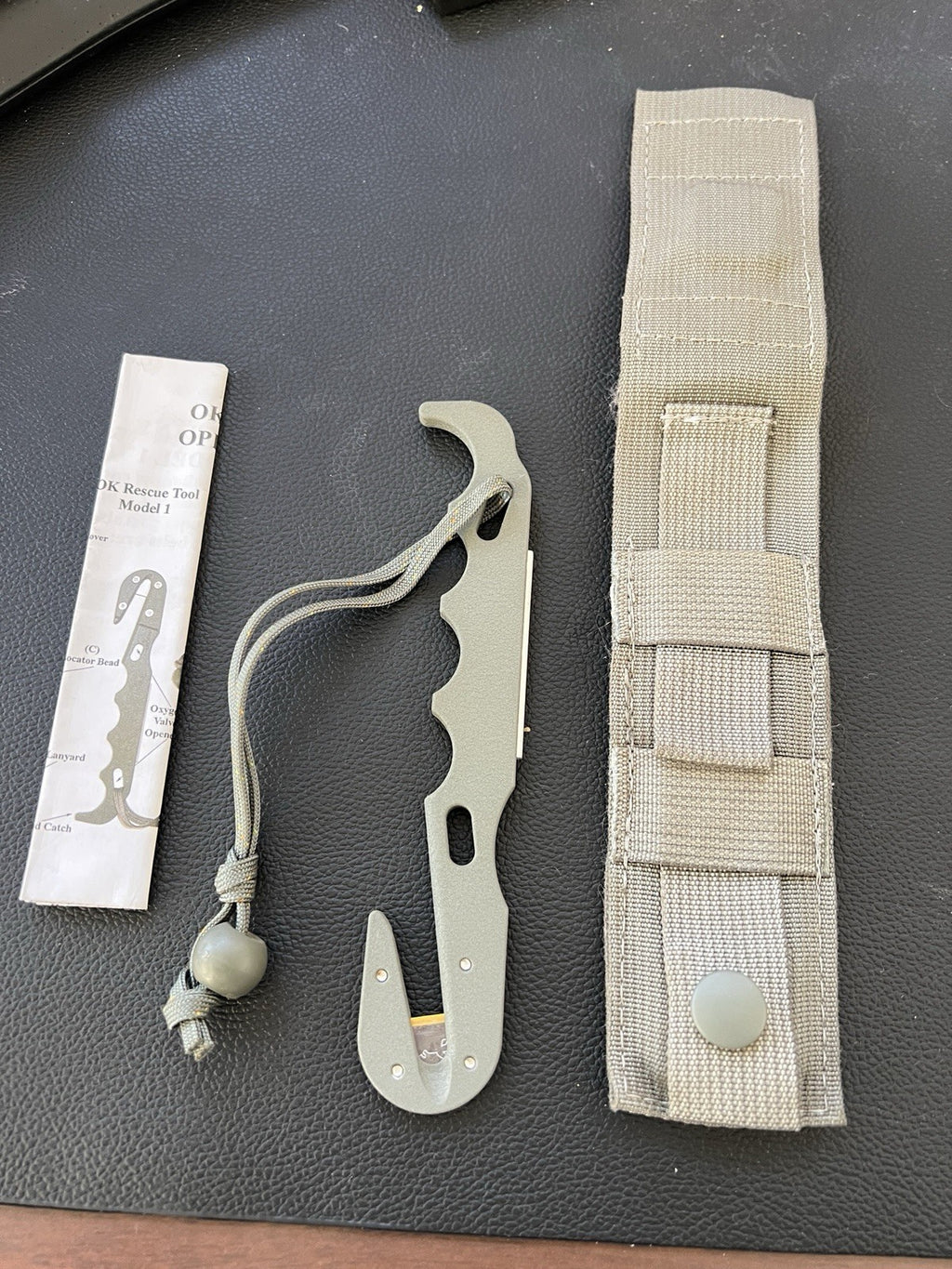 OKC Model 1 Rescue Strap Cutter W/Sheath Military Issue 4240-01-547-5933 USA