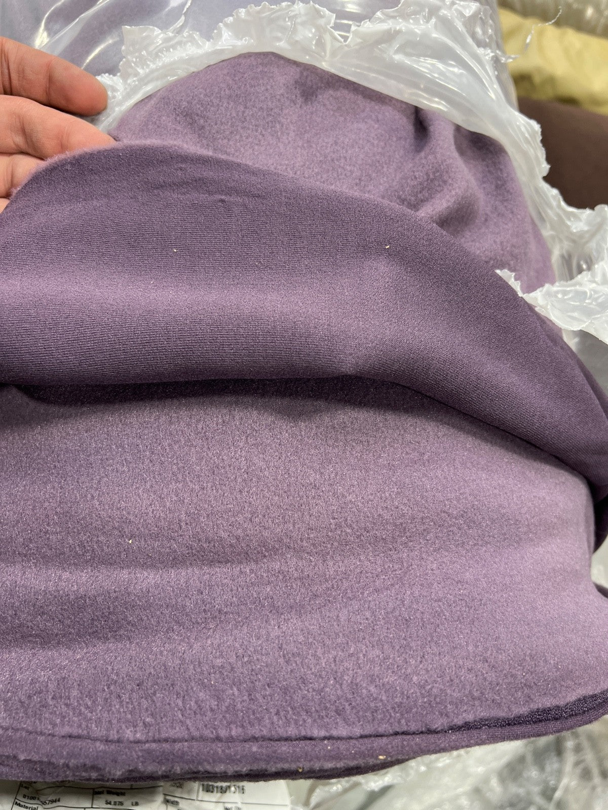 Polartec Power Stretch Pro Fleece Fabric Purple 68” Wide Nylon Face USA