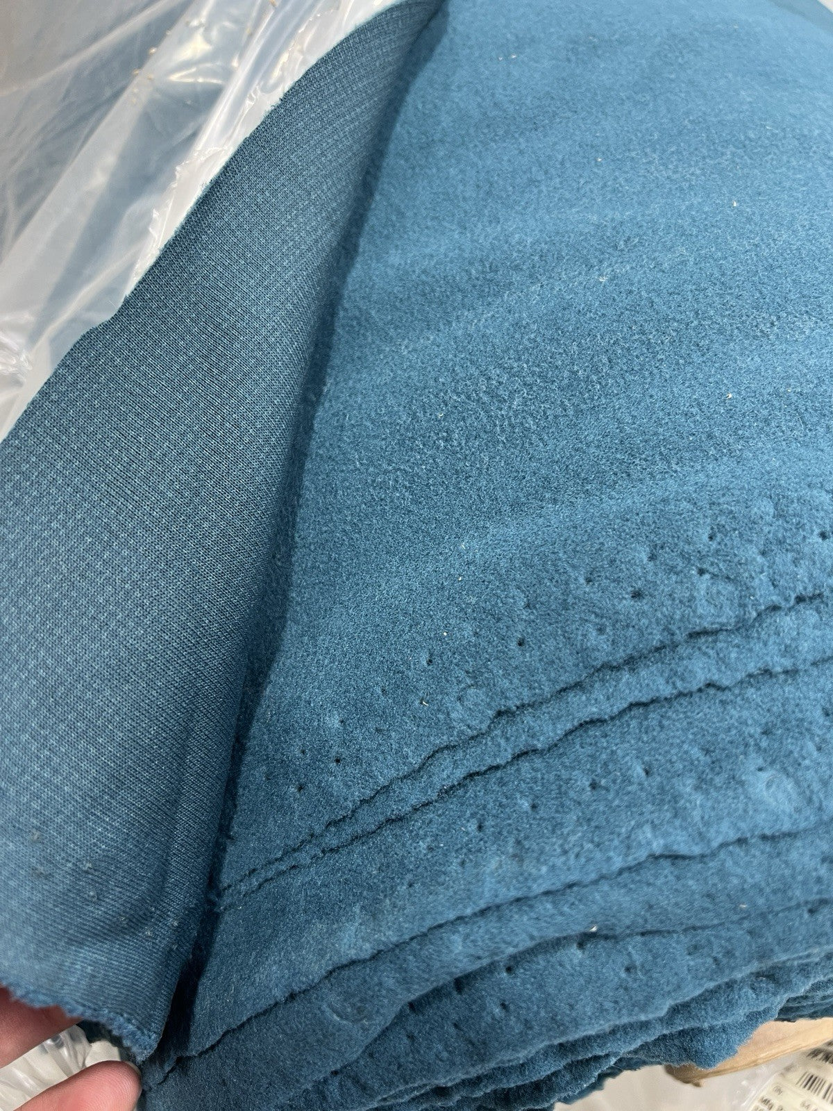 Polartec Power Stretch Pro Hardface Fleece TEAL BLUE DWR Recycled 58” Wide