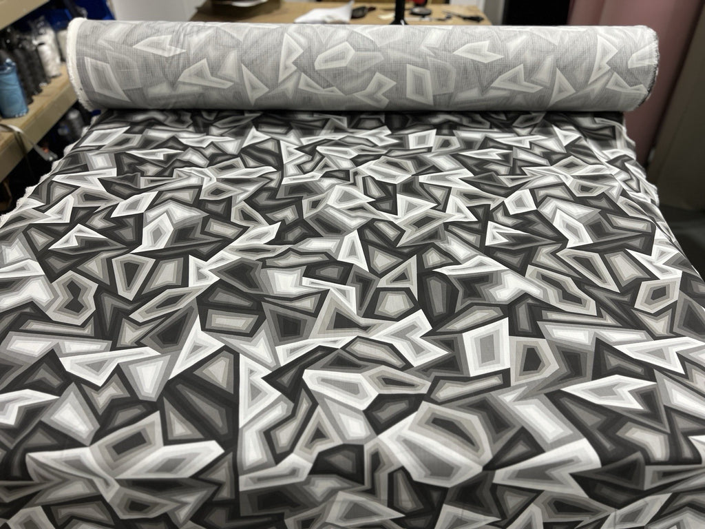 Experimental Military Camo Fabric Grey Digital Geometric MIL-DTL-44436B