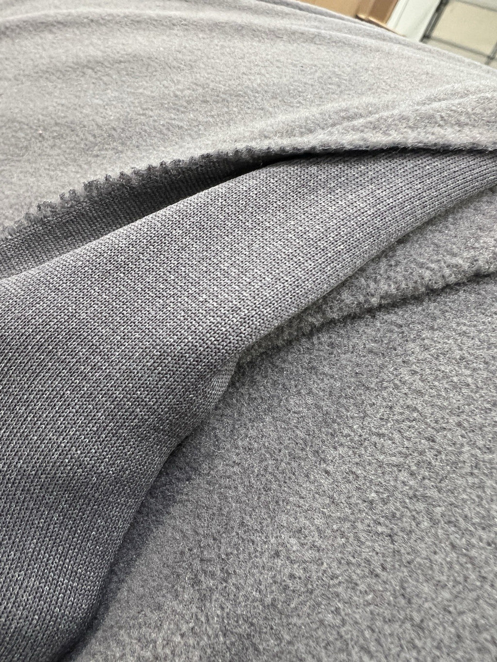 Polartec Hardface Fleece Fabric DWR Water Resistant - Charcoal Gray By The Yard