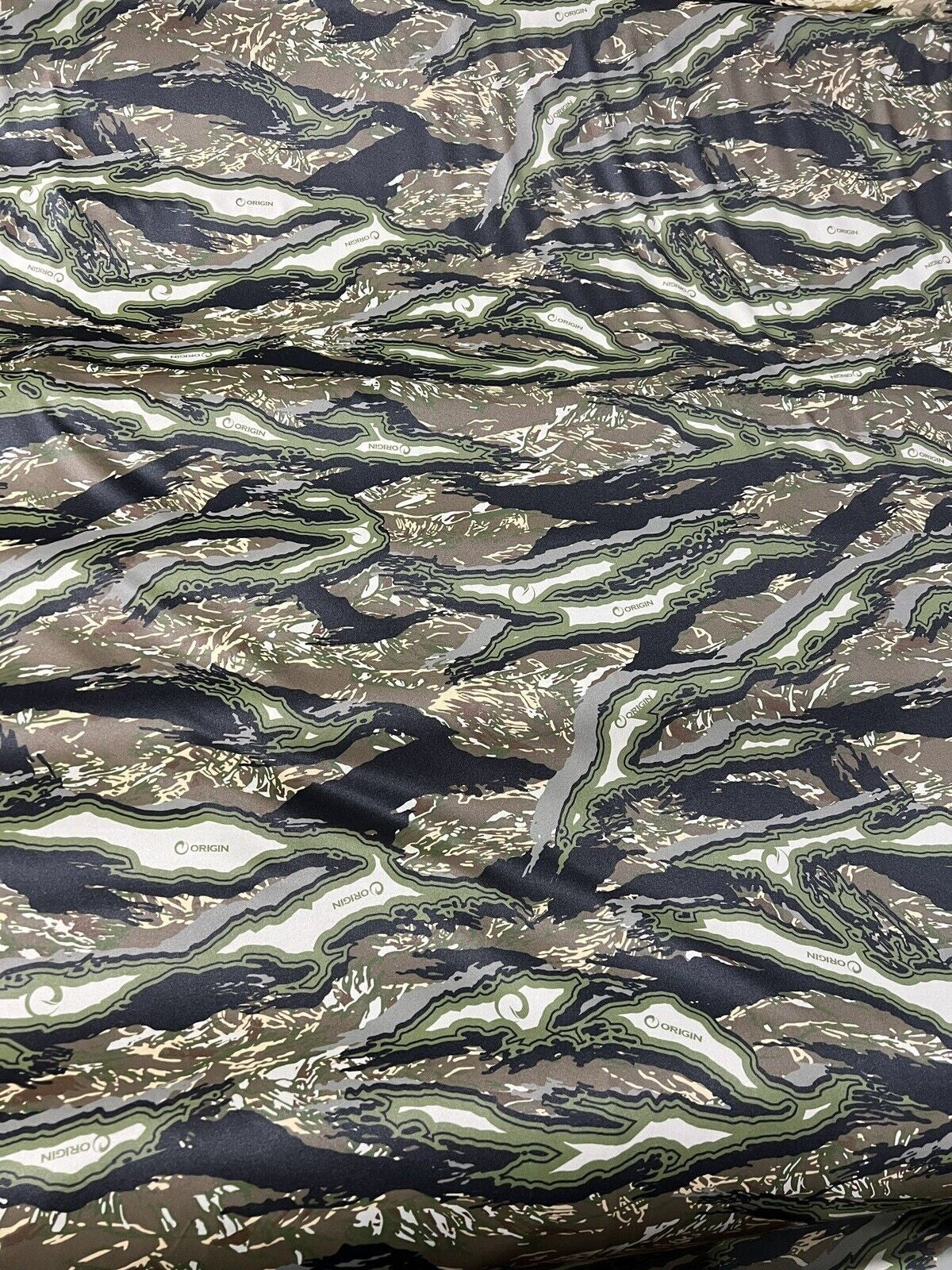 Woodland Origin Raptor  Taffeta Spandex Camo Polyester Fabric 60” With Logo