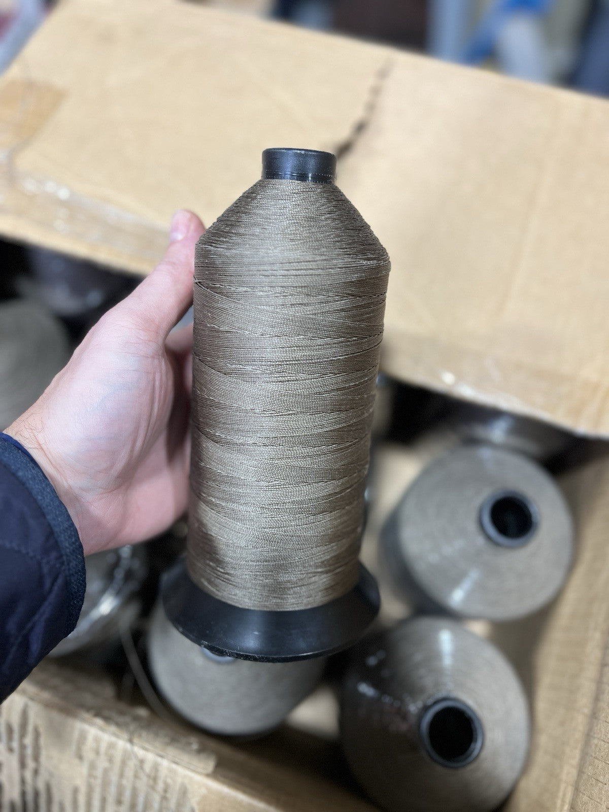 Shade Tan Bonded Nylon Thread Size M T-210 2 lb Spool Heavy Duty Sewing