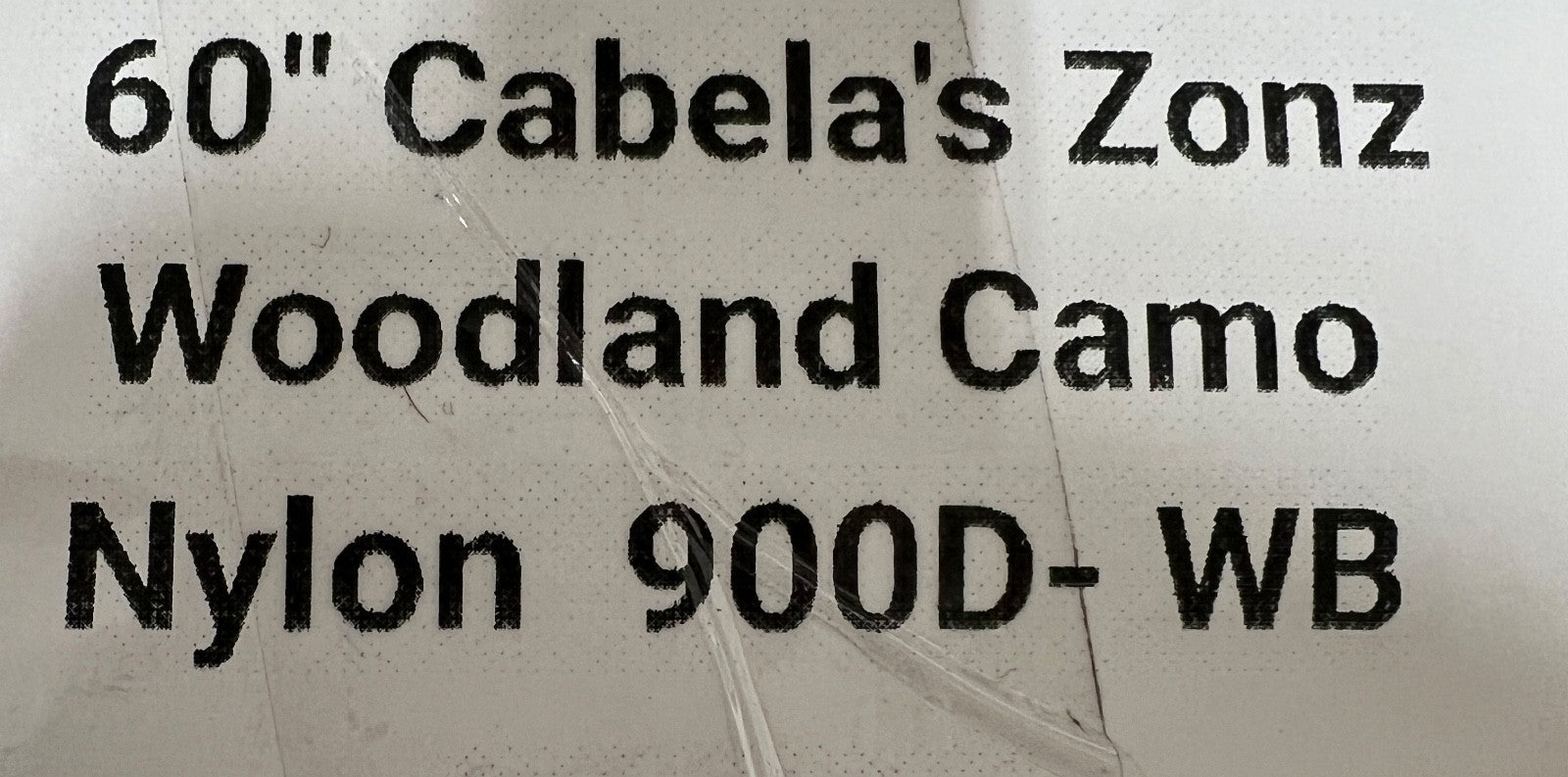 Cabela's Zonz Woodland Camo Nylon 900D-WB Heavy Duty Fabric By The Yard 60"
