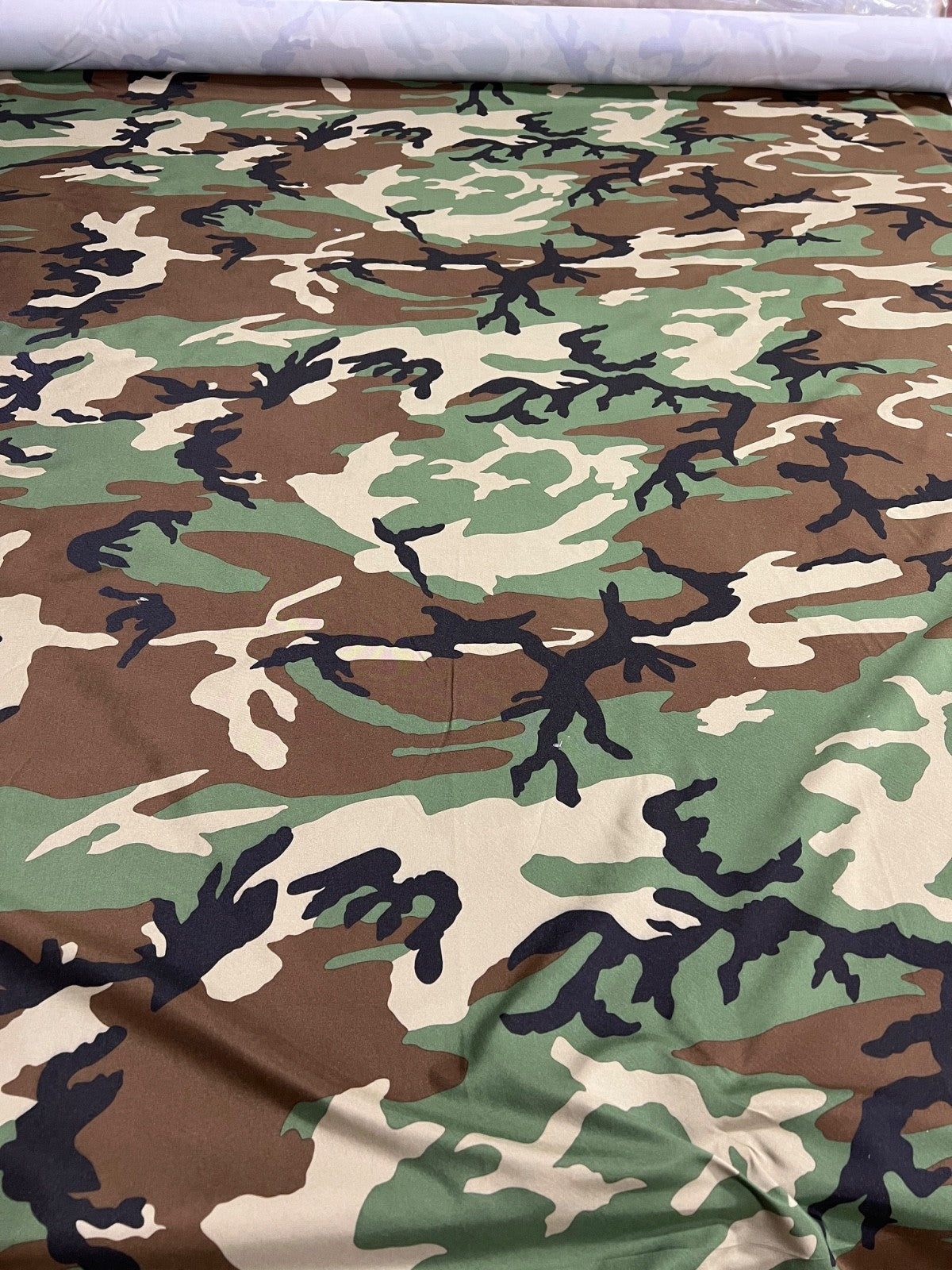 Woodland Taffeta Camo Fabric - Durable & Lightweight -Free Shipping -By The Yard