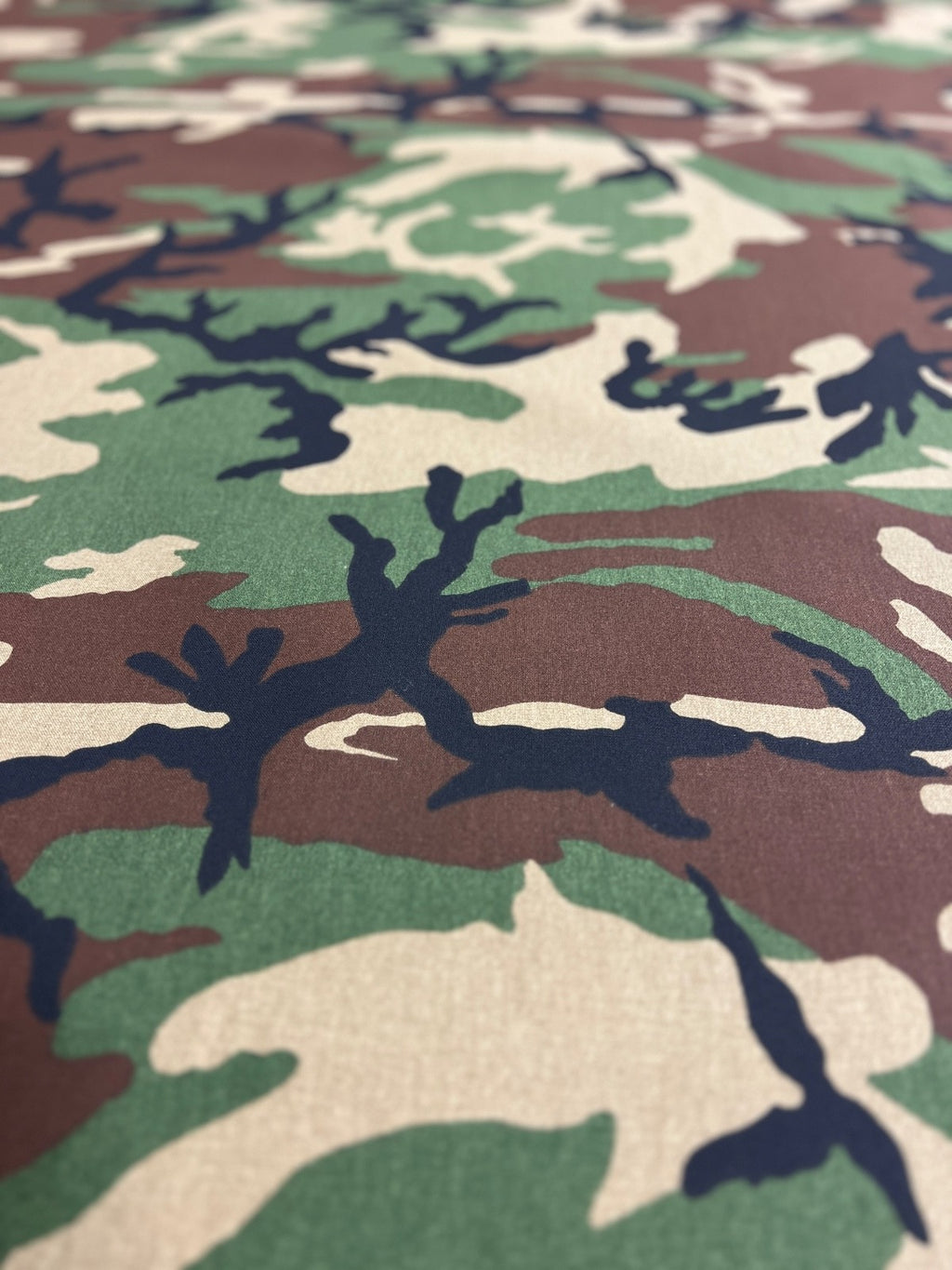 64" Wide Woodland Camo 10oz Cotton Canvas Duck Fabric - Heavy Duty - By The Yard