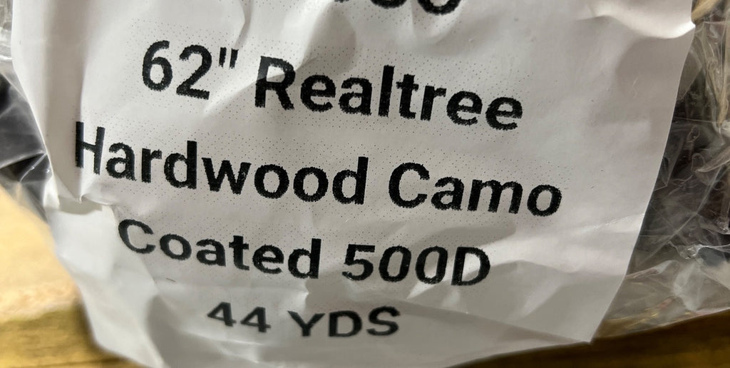 Realtree Hardwoods Camo 500D Nylon Coated Water Resist 62" Wide By The Yard