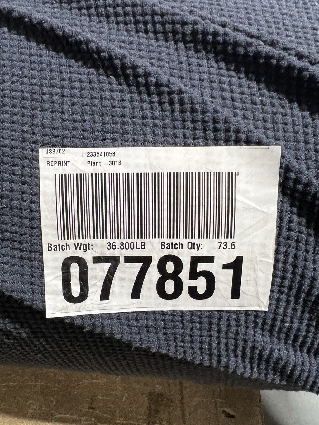 Navy Blue Grid Fleece Fabric Military Cold Weather Layer Thermal 60 Wide By Yard
