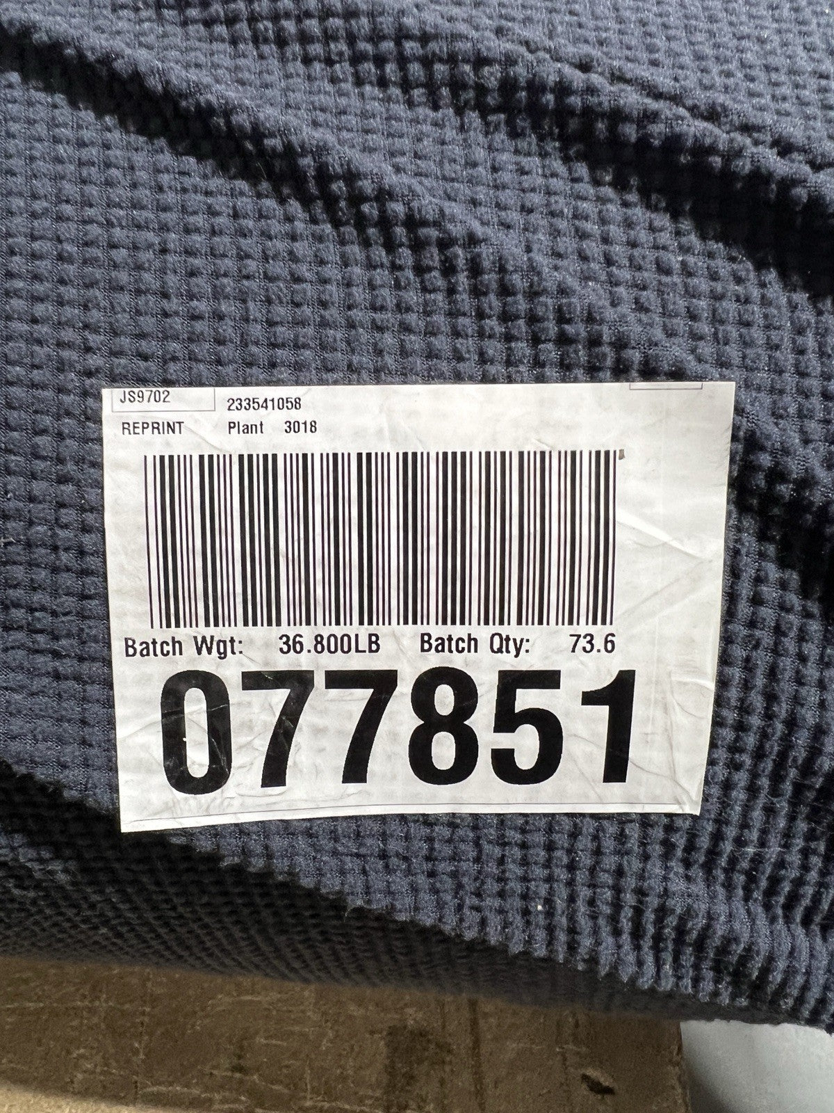 Navy Blue Grid Fleece Fabric Military Cold Weather Layer Thermal 60 Wide By Yard