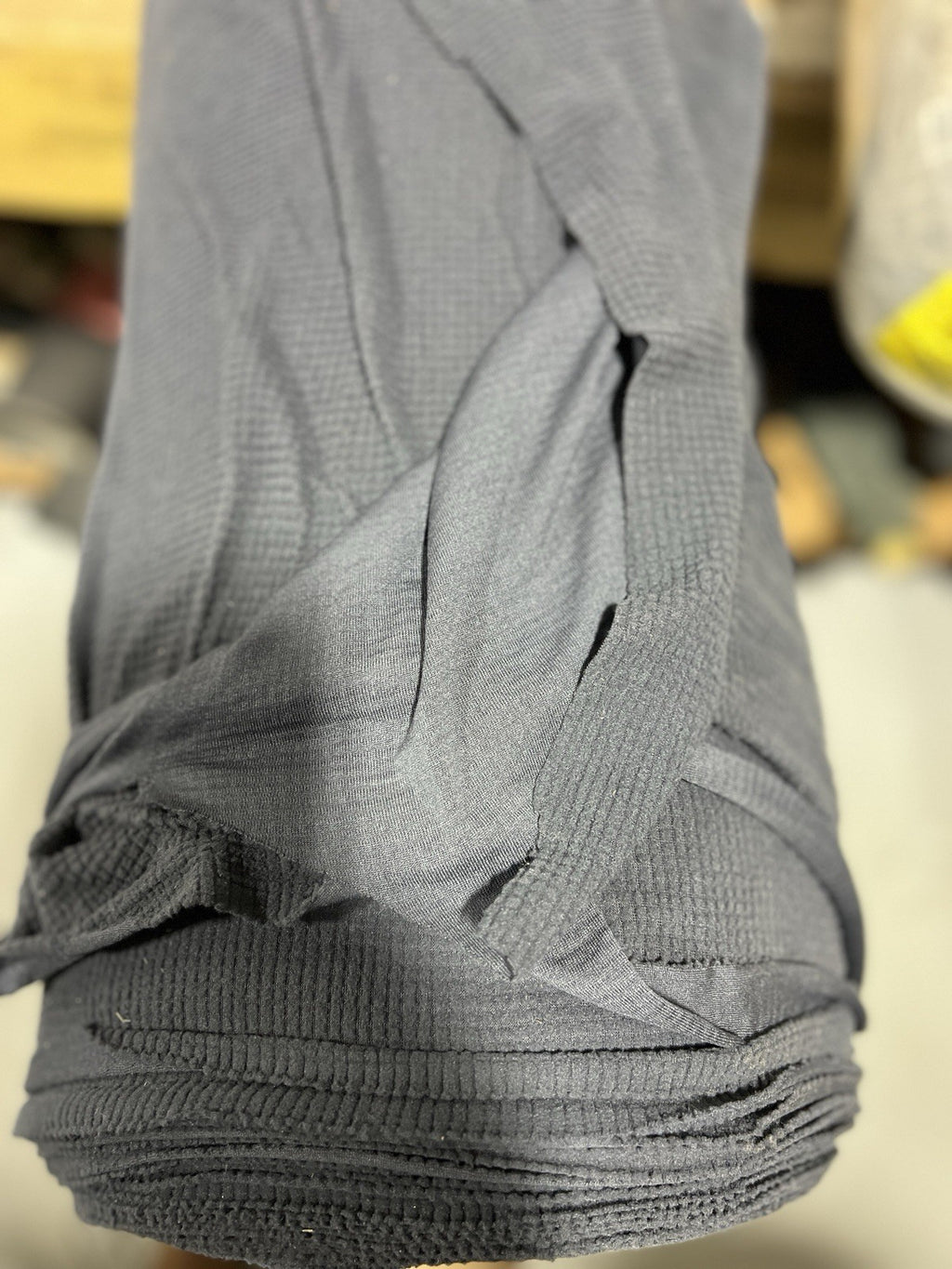 Charcoal Grid Fleece Military Cold Weather Layer Thermal 60” By The Yard