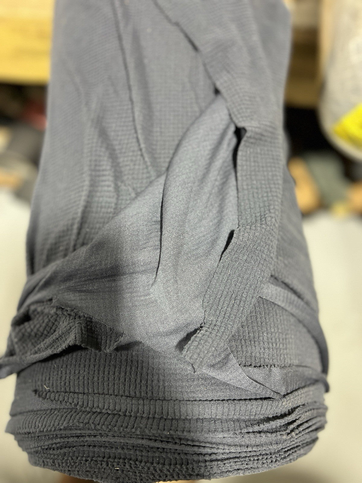 Charcoal Grid Fleece Military Cold Weather Layer Thermal 60” By The Yard