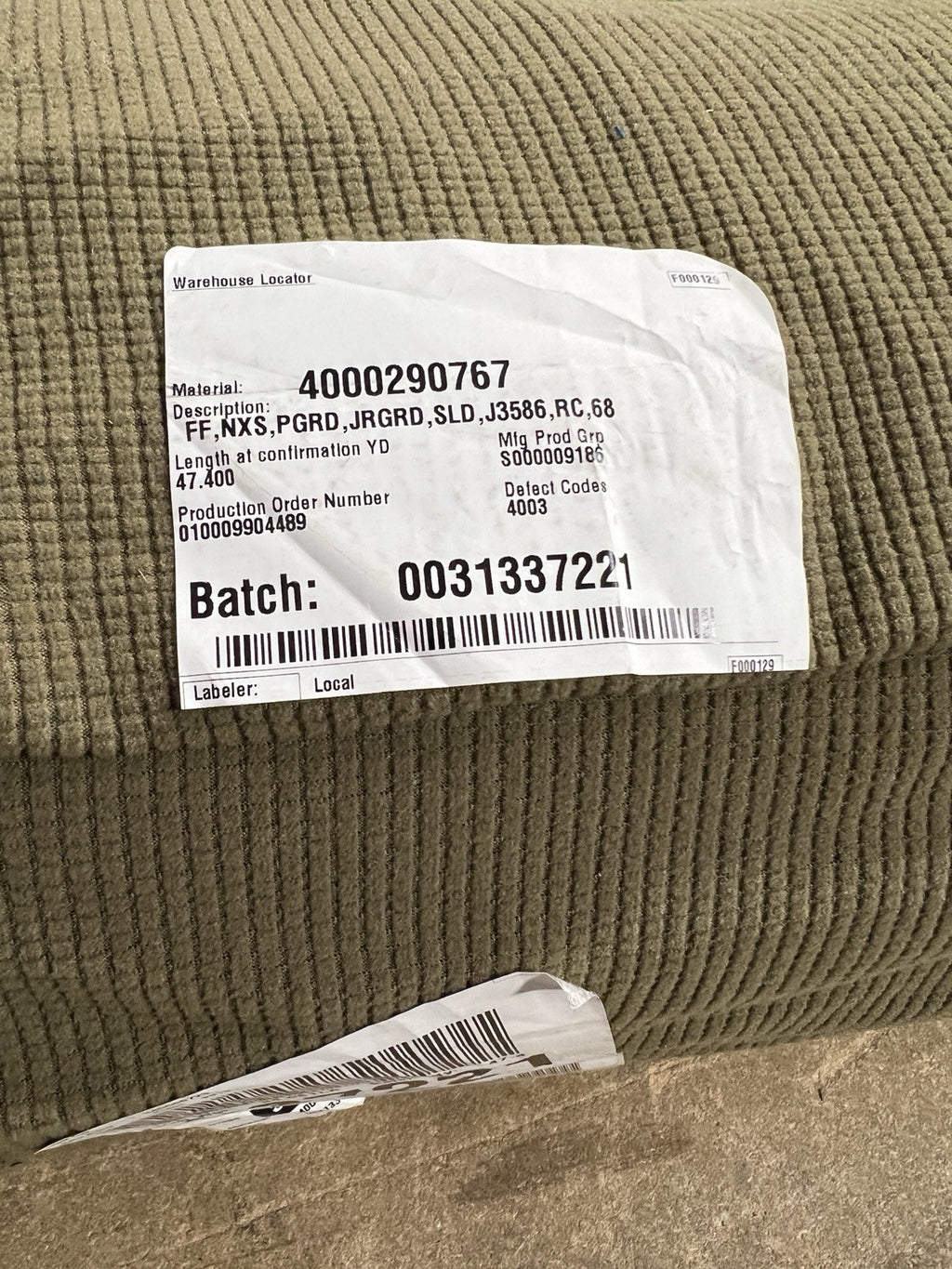 Coyote Brown Grid Fleece Fabric Military Cold Weather Layer Thermal 60” Wide