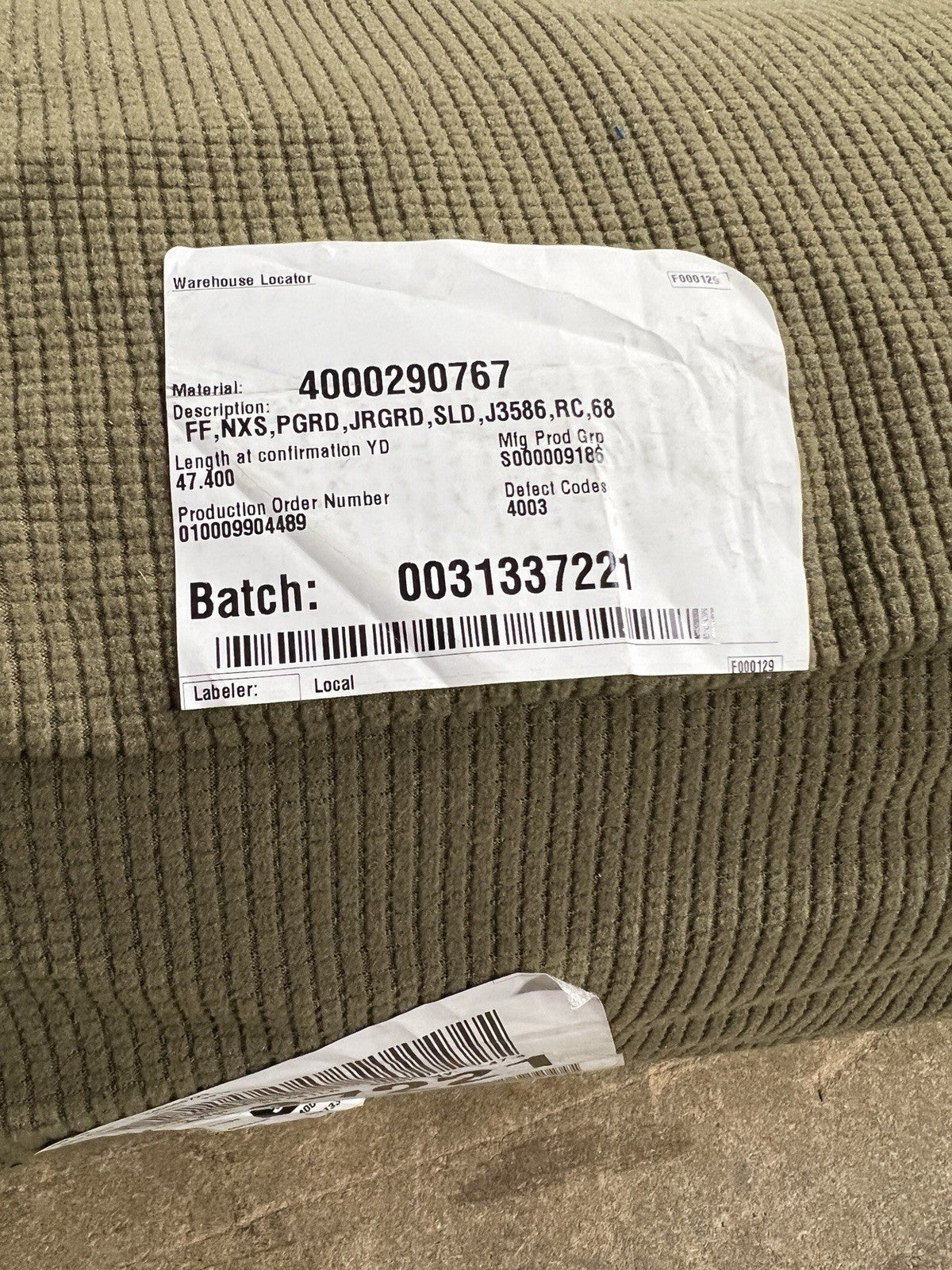 Coyote Brown Grid Fleece Fabric Military Cold Weather Layer Thermal 60” Wide