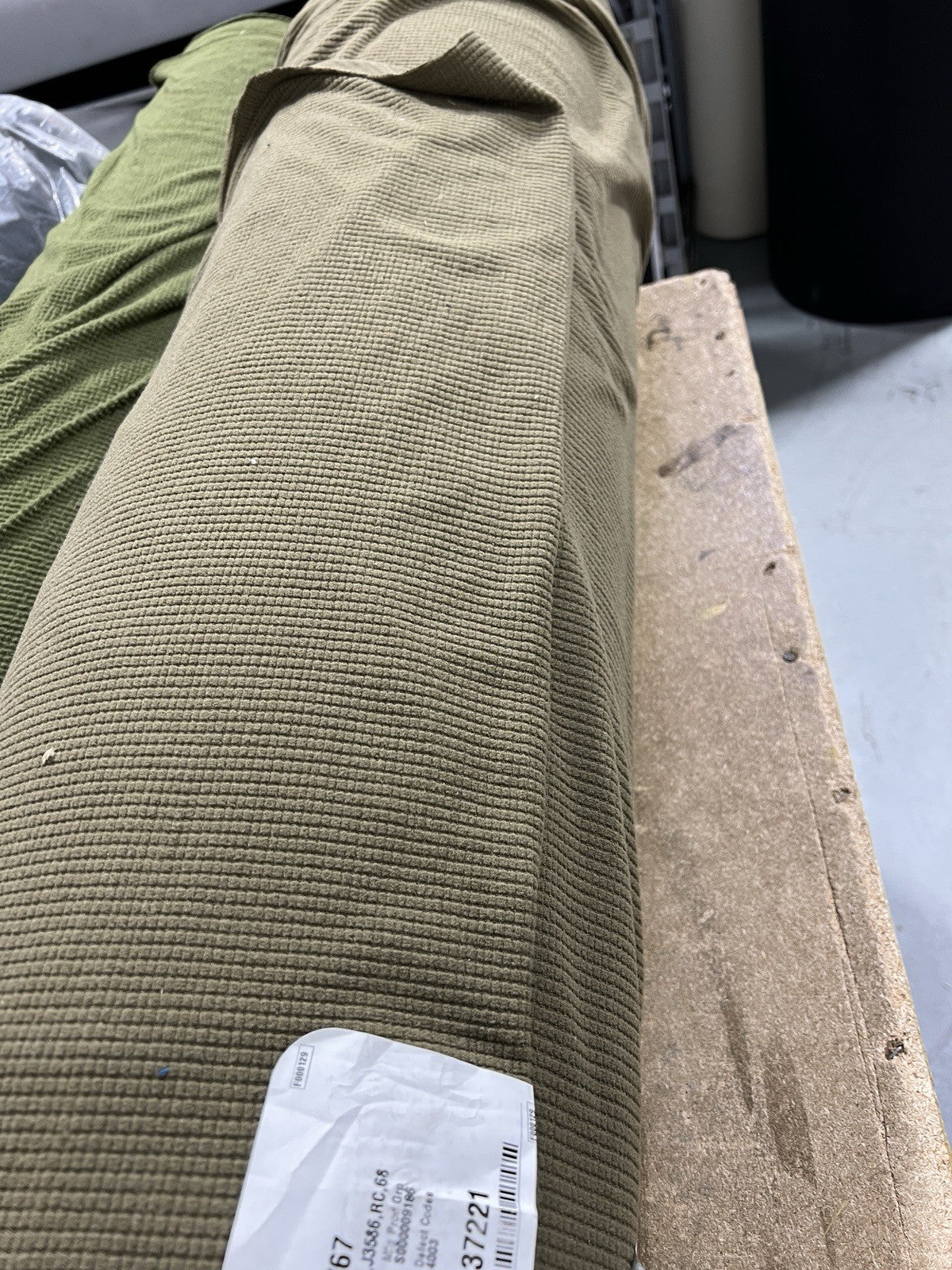 Coyote Brown Grid Fleece Fabric Military Cold Weather Layer Thermal 60” Wide