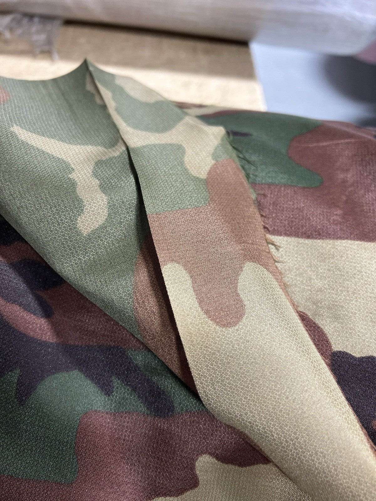Woodland Camo 70D Nylon Fabric 10 Yard Cut Lightweight Military Style