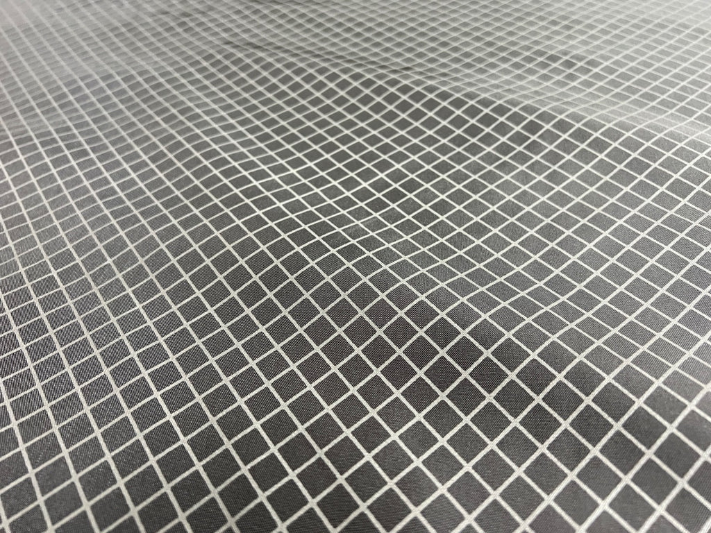 Black Nylon 70D Pack Cloth Grid Pattern Fabric Outdoor Gear MYOG USA By The Yard