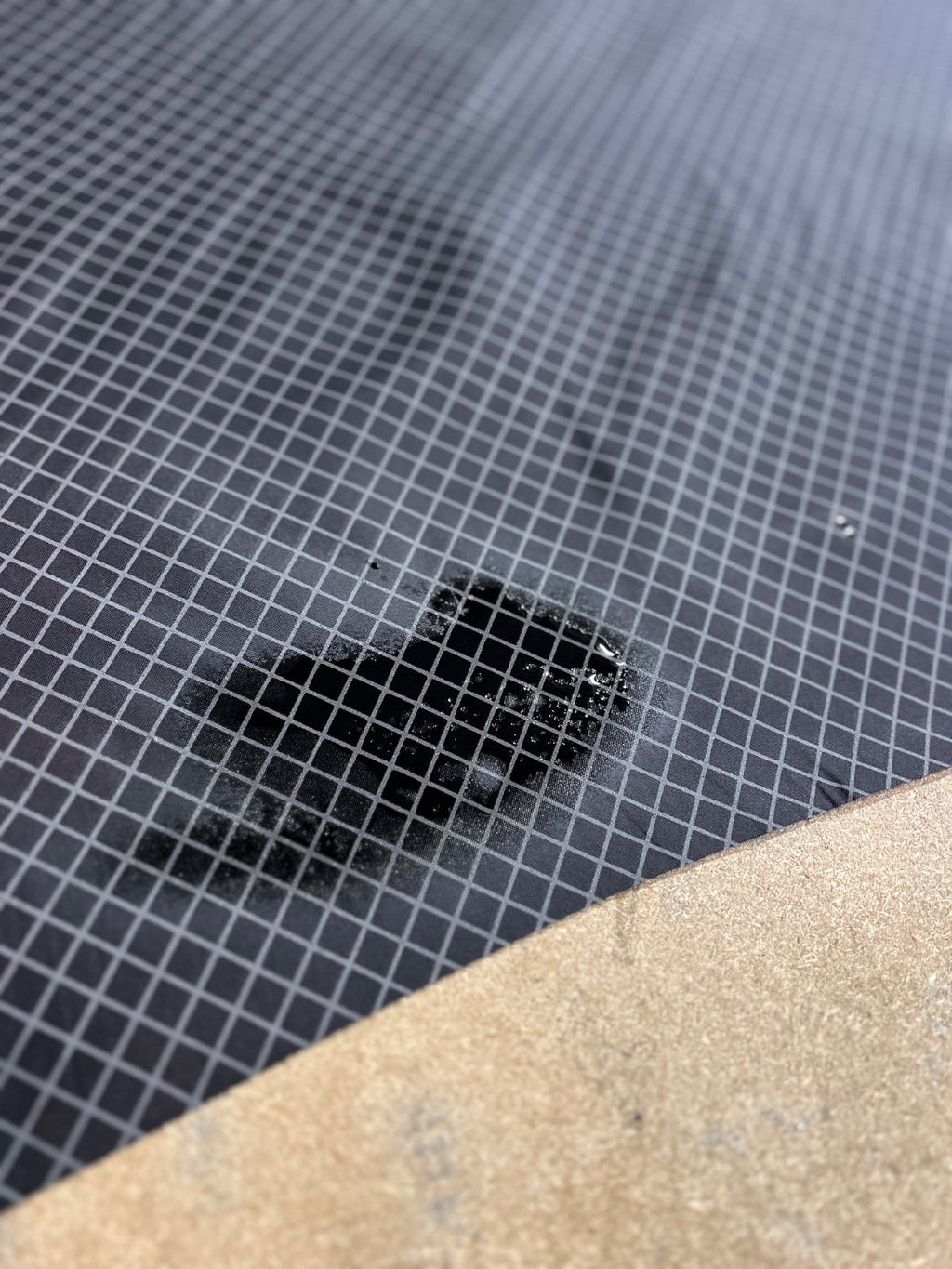 Black Nylon 70D Pack Cloth Grid Pattern Fabric Outdoor Gear MYOG USA By The Yard
