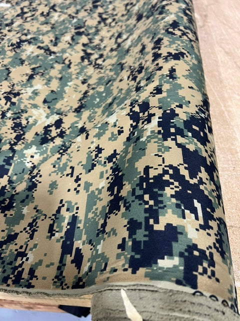 Marine Digital MARPAT Taffeta Camo Polyester Fabric 60" With Logo BTY
