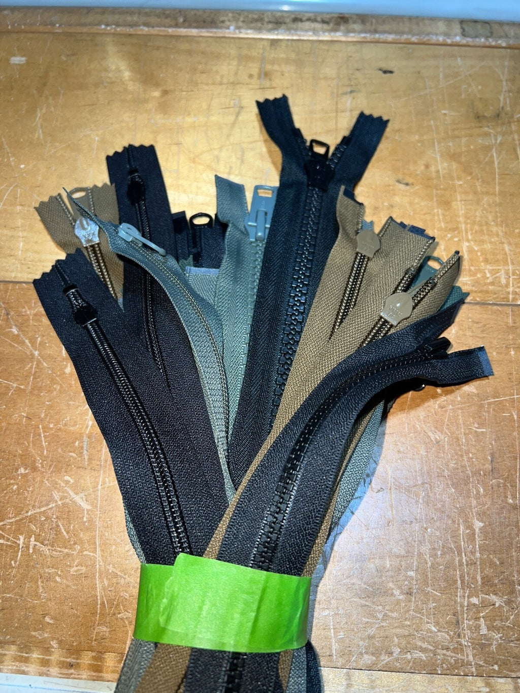 Mixed Lot YKK, IDEAL Military Zippers – Assorted Colors & Lengths USA
