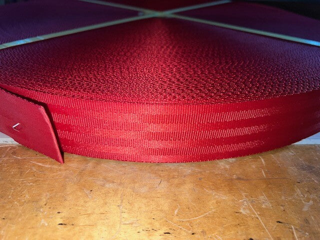 Seat Belt Webbing 2" Wide New Heavy Duty Nylon Webbing Multi Color BTY